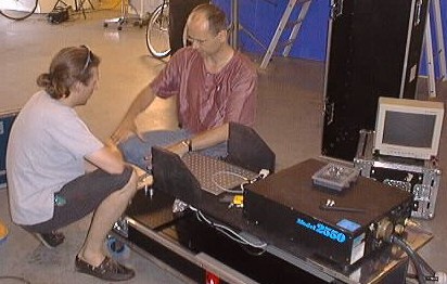 Jourgen Kleine and Herrick Trzer assembling one of the Chroma 5 systems