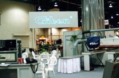 Photo of a laser billboard at a trade show