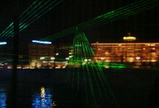 Beams from the 'basket' laser