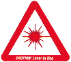 Caution: Laser In Use sign