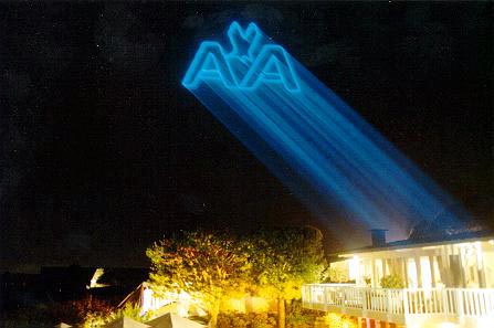 Laser sky projection by CTA lasers